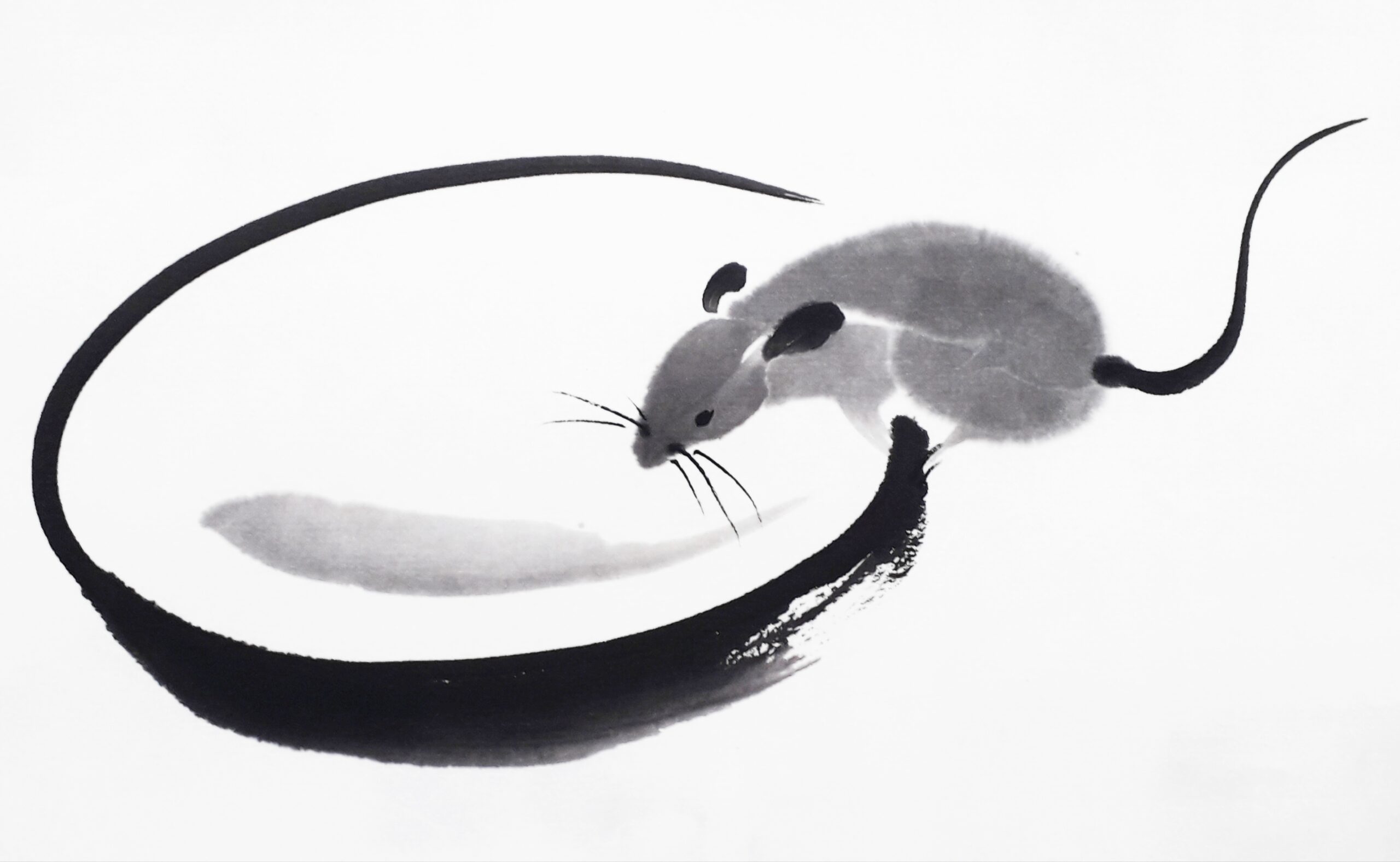 Dulce mirada o ratita tomando agua 27 x 15